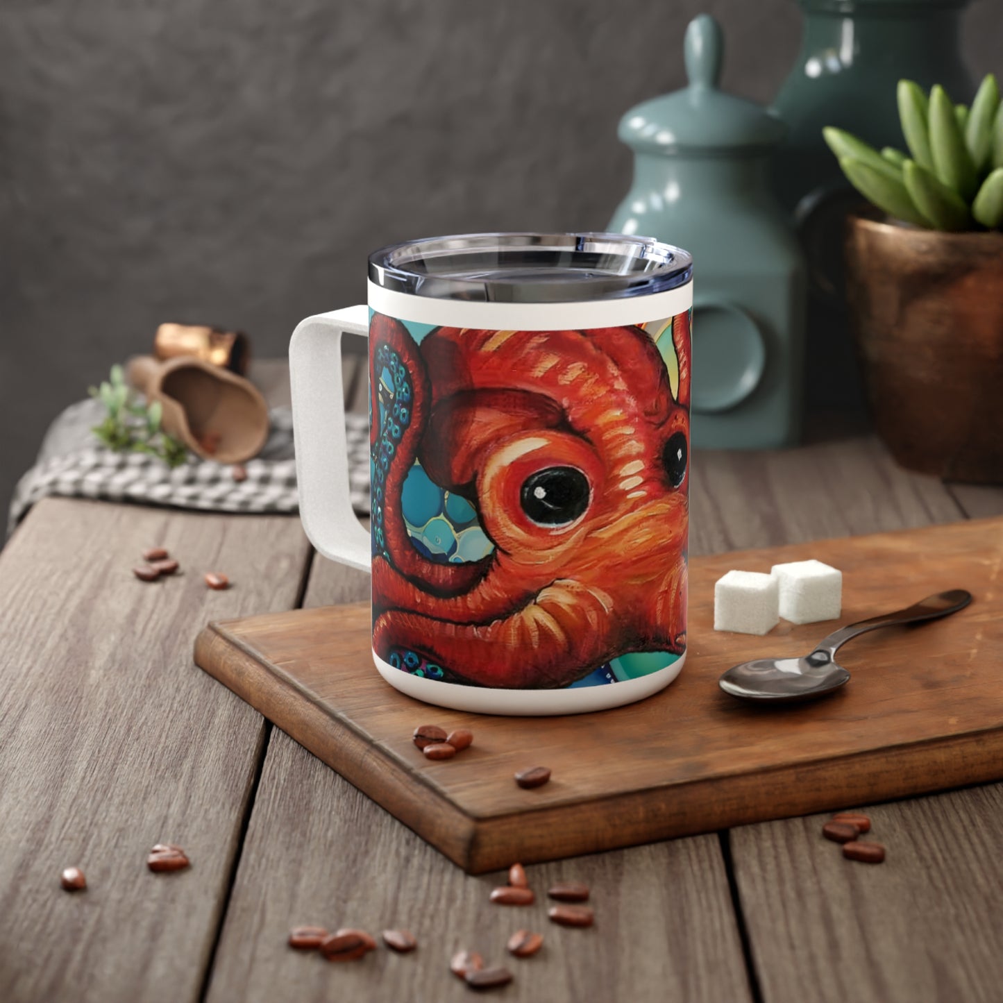 Octopus Sea Creature 10oz Insulated Coffee Mug
