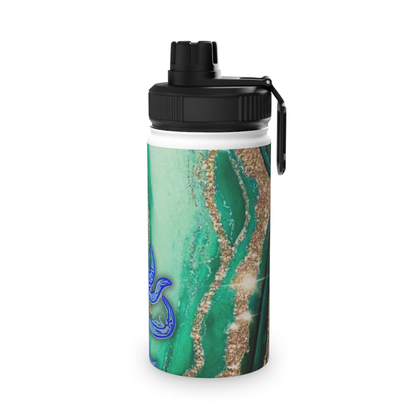 Blue Octopus Stainless Steel Water Bottle — Teal Ocean Art Sports Bottle