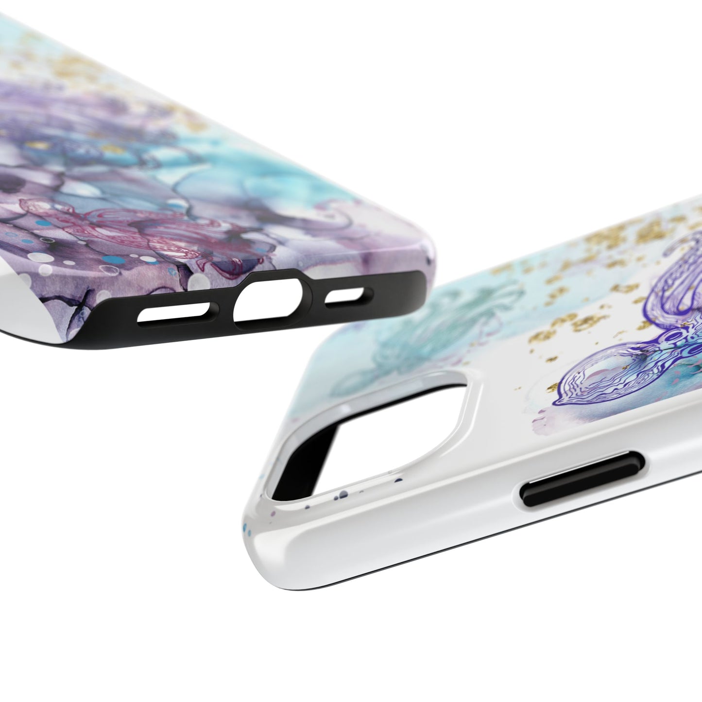 Octopus Art Tough Phone Case — Purple Nautical Sea Creature Design