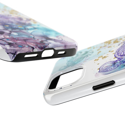 Octopus Art Tough Phone Case — Purple Nautical Sea Creature Design