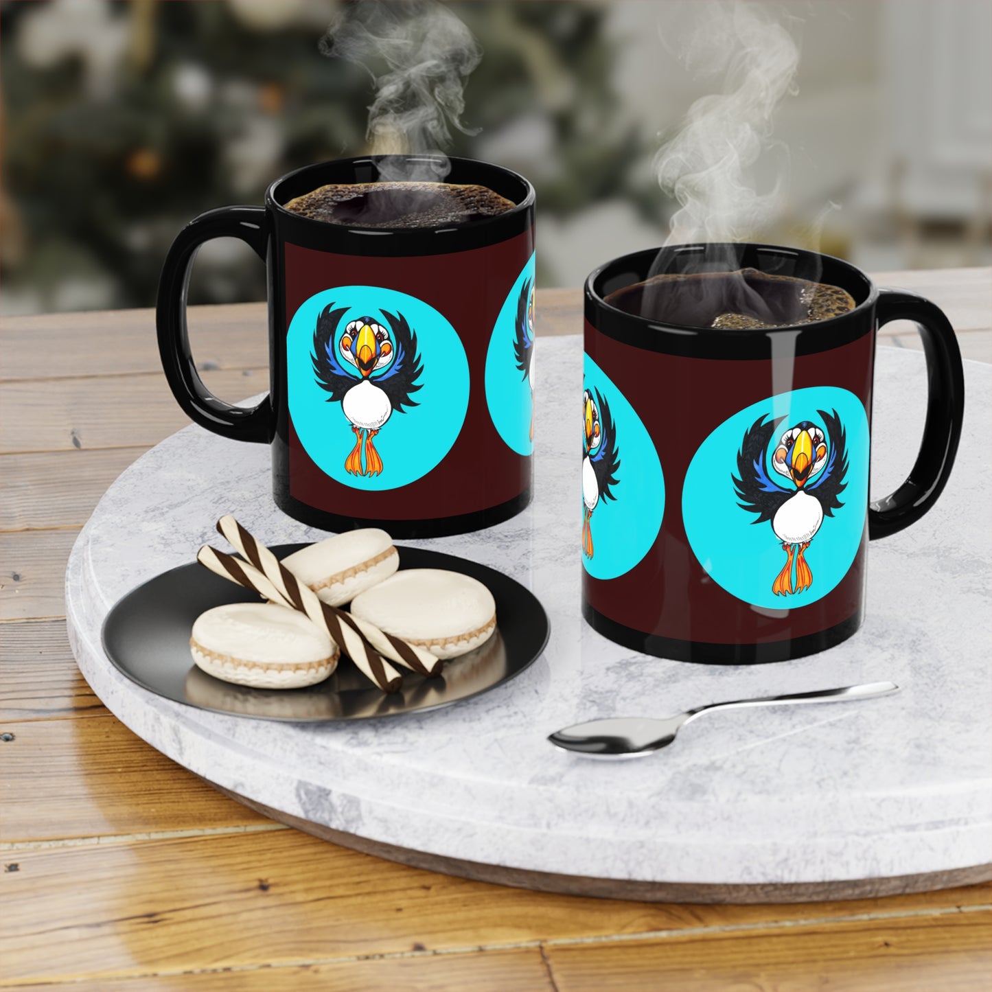 Alaska Wildflower Coffee Mug – Fireweed & Green Hummingbird 11oz