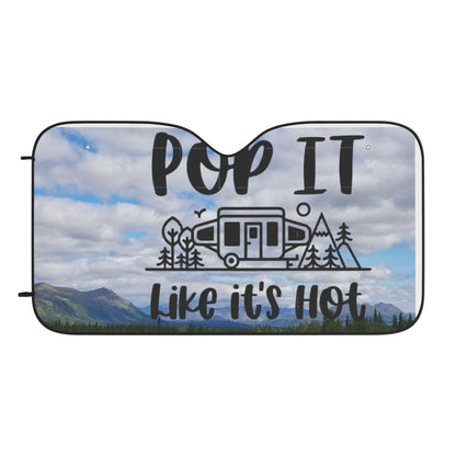 Car Sunshade — "Pop It Like It's Hot" RV Camping Windshield Shade