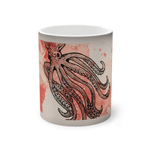 Color-Changing Mug — Vintage Octopus Watercolor Heat Reveal (11oz)