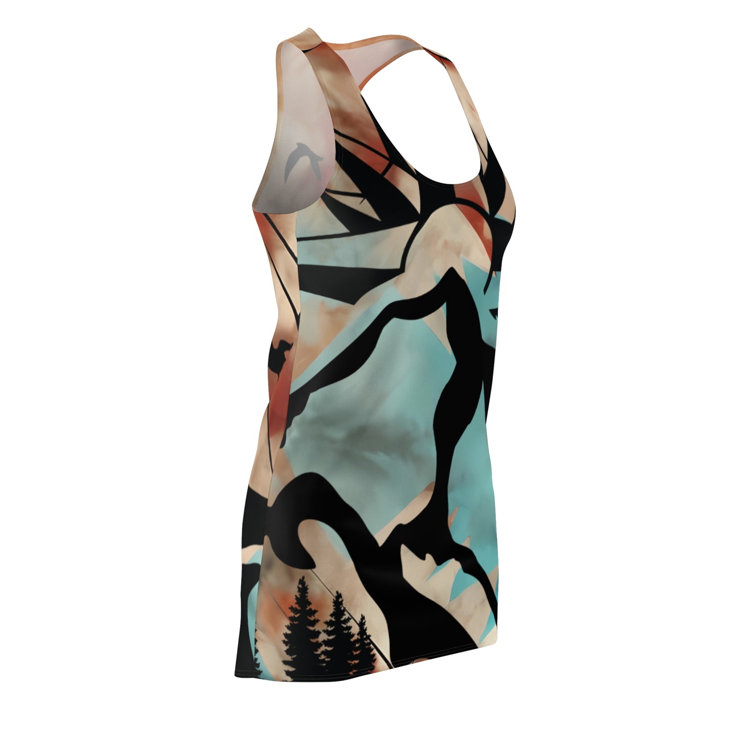 Mountain Sunrise Racerback Dress — Abstract Nature Print