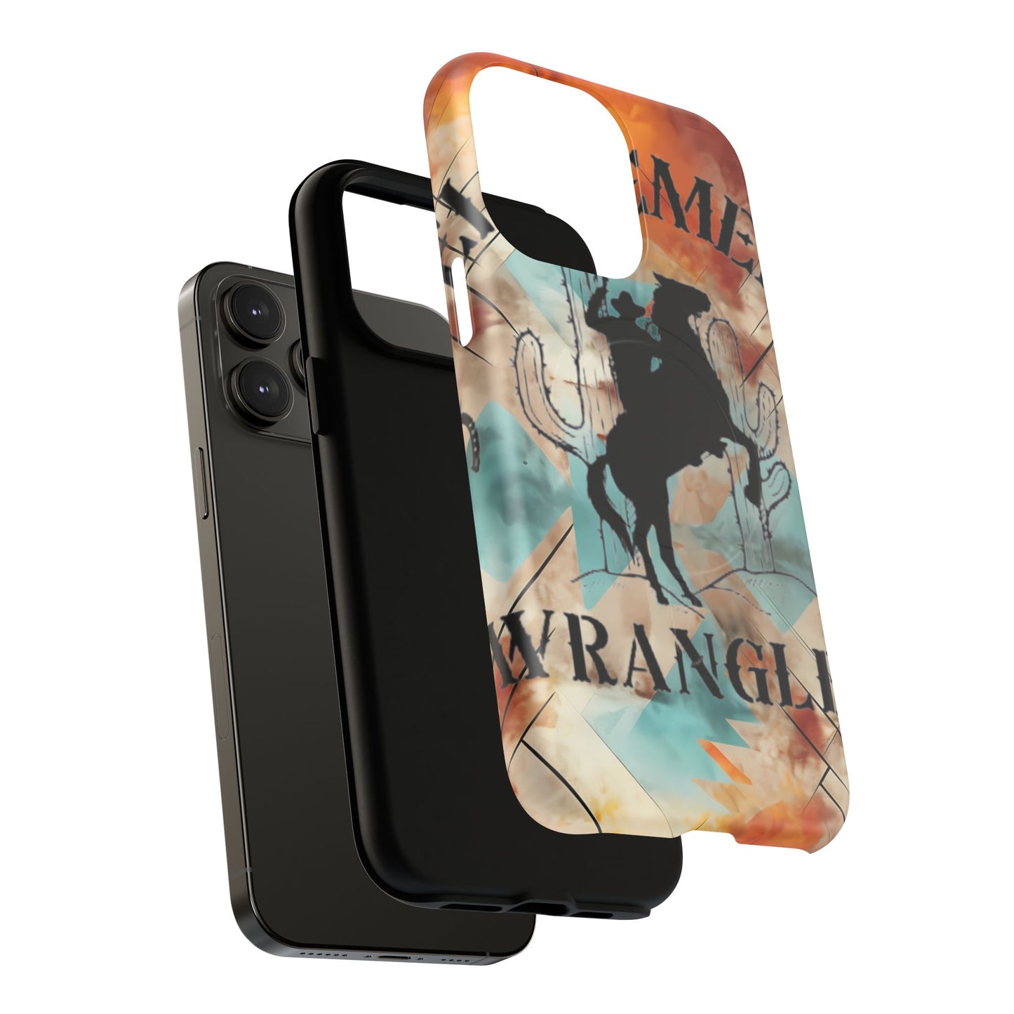 Elopement  Wrangler Tough Magnetic Phone Case — Rodeo Cowboy Silhouette Design