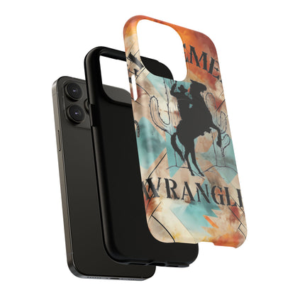 Elopement  Wrangler Tough Magnetic Phone Case — Rodeo Cowboy Silhouette Design