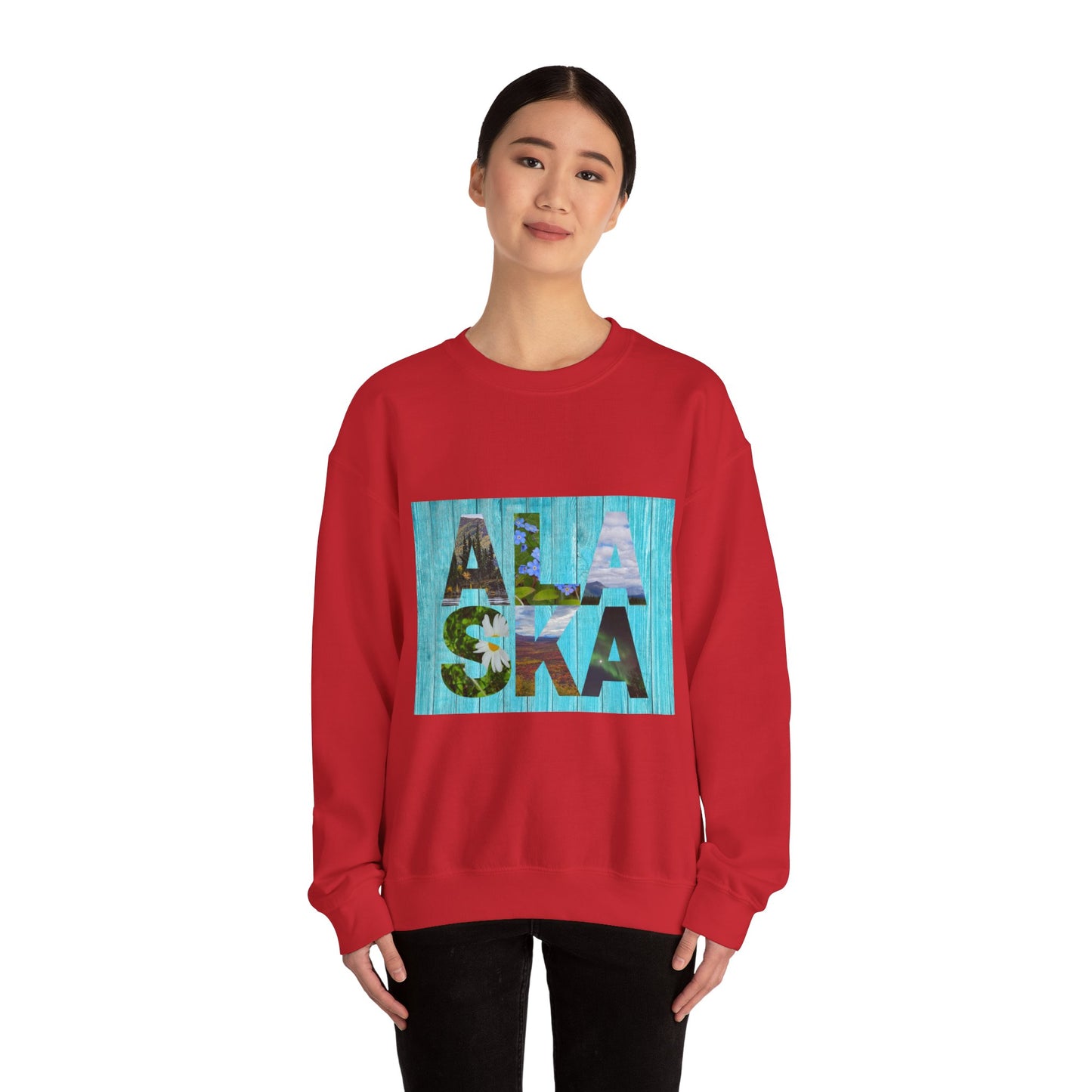 Alaska Crewneck Sweatshirt — Retro 'Alaska' Graphic Pullover