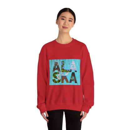 Alaska Crewneck Sweatshirt — Retro 'Alaska' Graphic Pullover