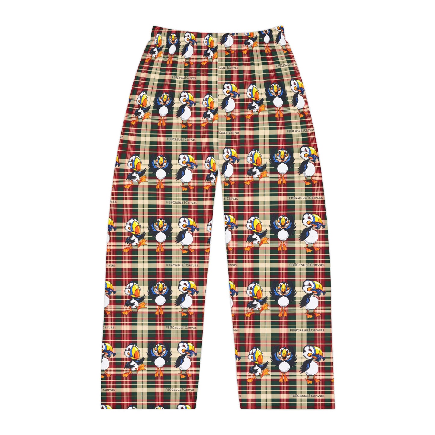Puffin Plaid Pajama Pants – Men’s Cozy Holiday Sleepwear