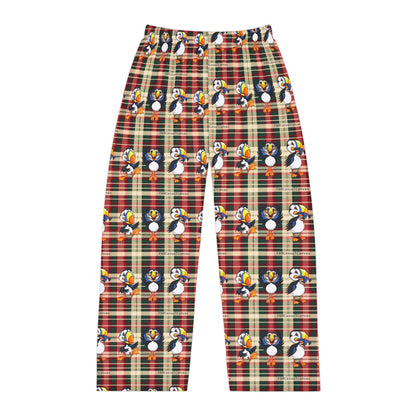Puffin Plaid Pajama Pants – Men’s Cozy Holiday Sleepwear