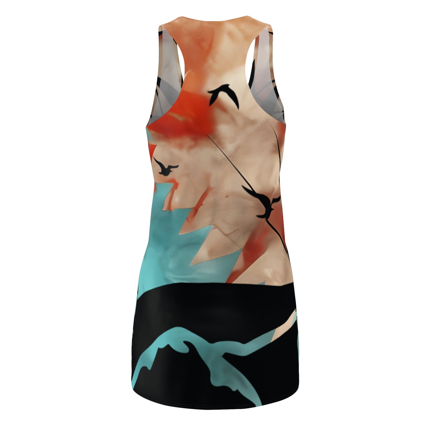 Mountain Sunrise Racerback Dress — Abstract Nature Print