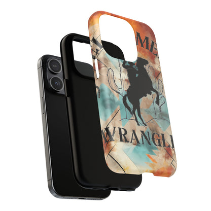 Elopement  Wrangler Tough Magnetic Phone Case — Rodeo Cowboy Silhouette Design