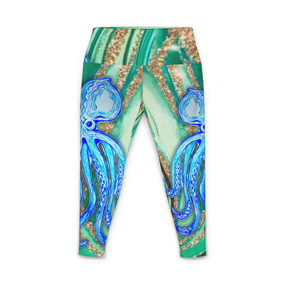 Octopus Seafoam Yoga Pants — Women's All-Over-Print Athletic Leggings