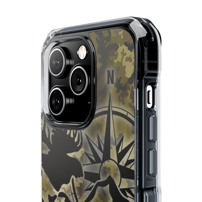 Camo Outdoors Phone Case — Compass & Wildlife Clear Magnetic Impact Case
