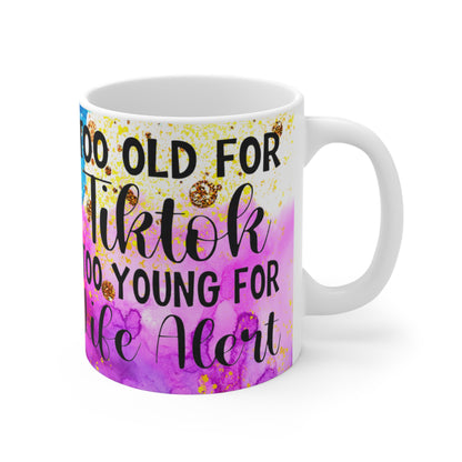 Abstract Rainbow Octopus Mug — Bright Neon Color Splash Coffee Cup
