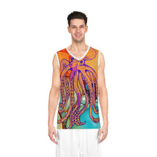 Octopus Art Basketball Jersey — Vibrant AOP Ocean-Inspired Tank