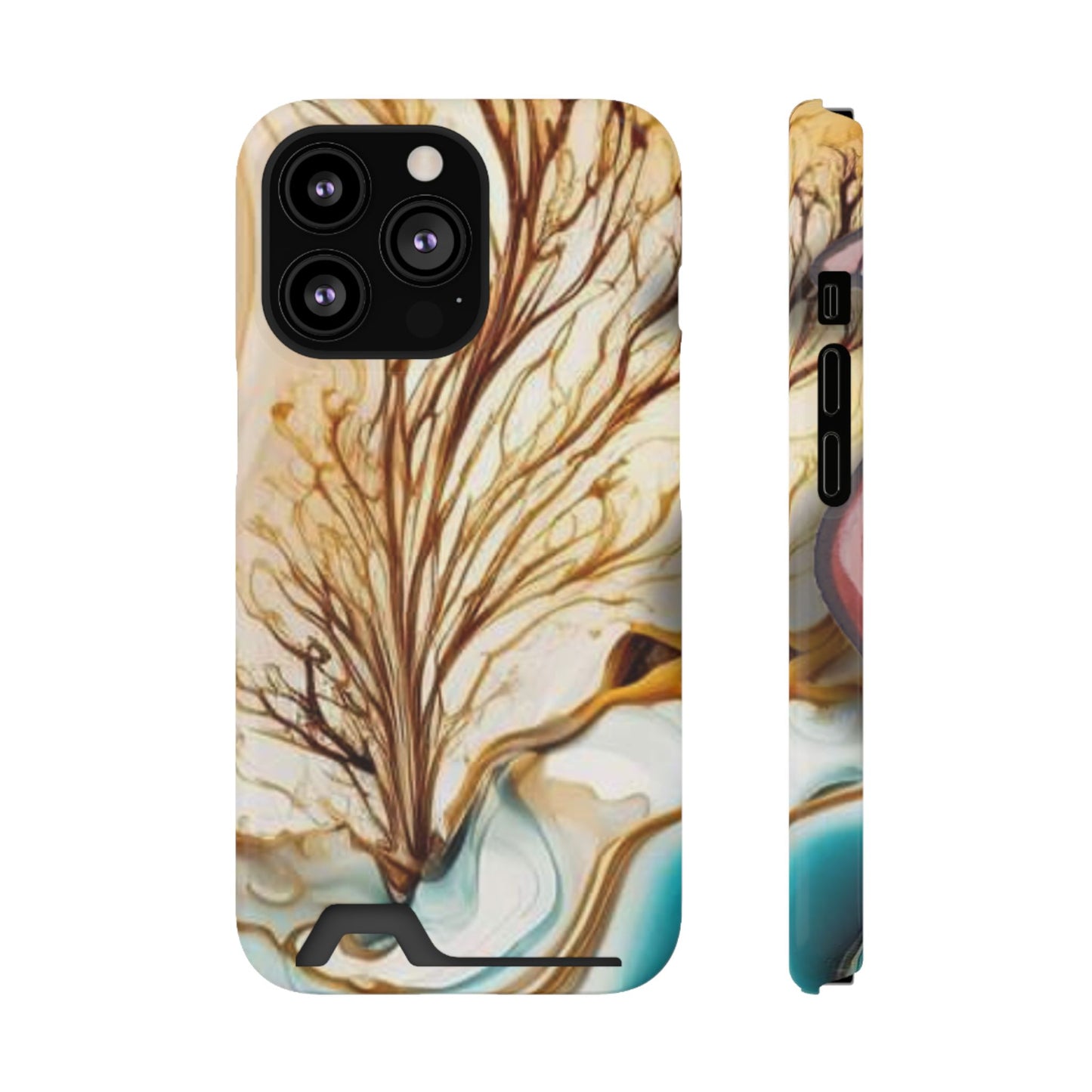 Card-Holder Phone Case — Protective Phone Case with Card Slot, Whimsical Art