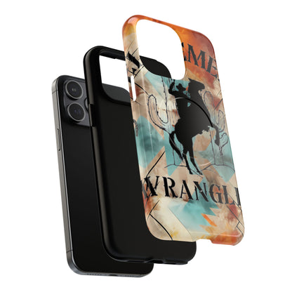 Elopement  Wrangler Tough Magnetic Phone Case — Rodeo Cowboy Silhouette Design
