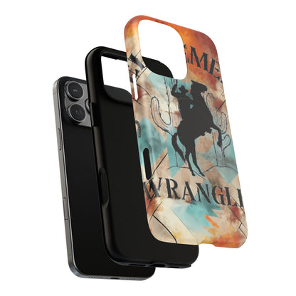 Elopement  Wrangler Tough Magnetic Phone Case — Rodeo Cowboy Silhouette Design