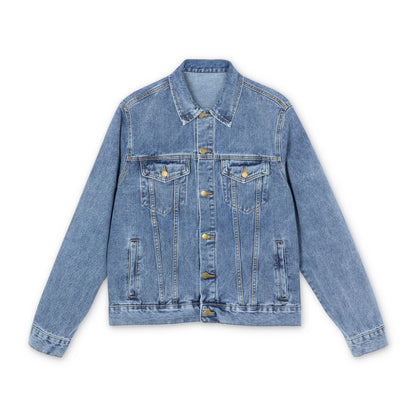 Men's Denim Jacket — 'T H Life' Graphic Back Patch Fashion Jacket