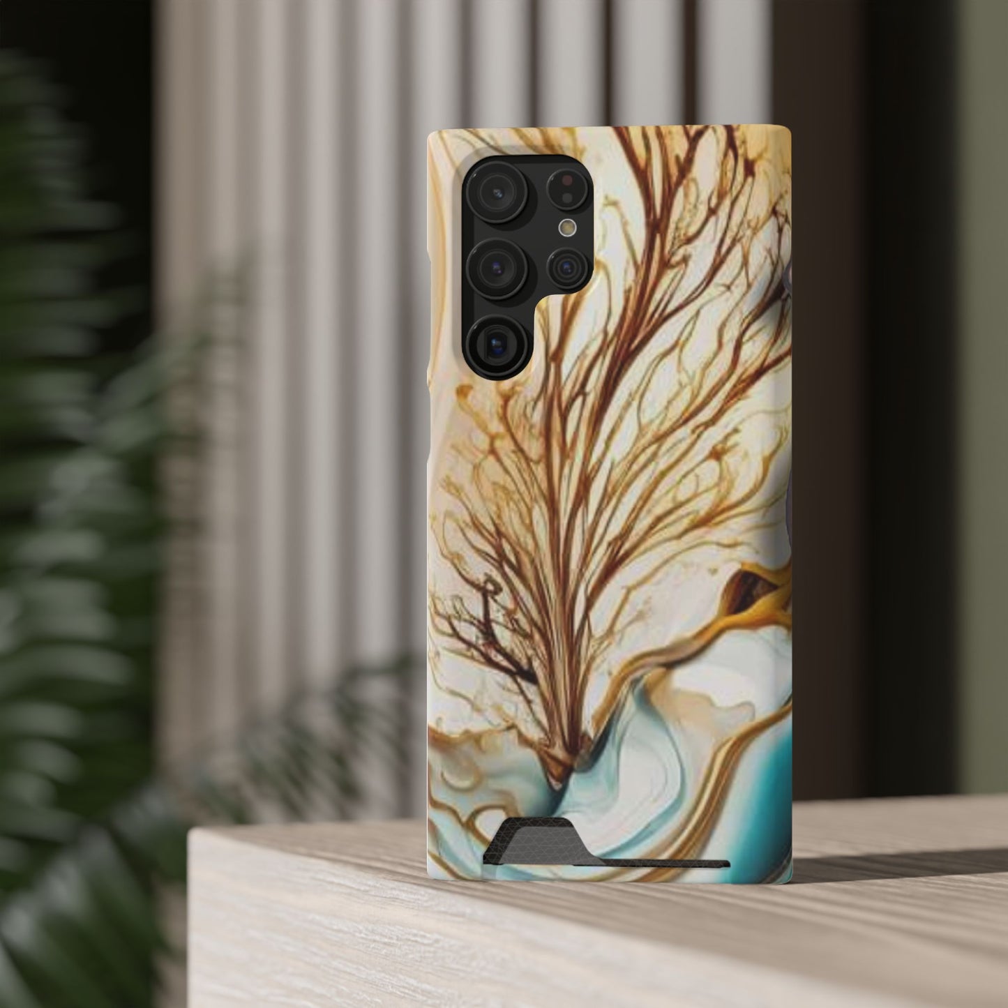 Card-Holder Phone Case — Protective Phone Case with Card Slot, Whimsical Art