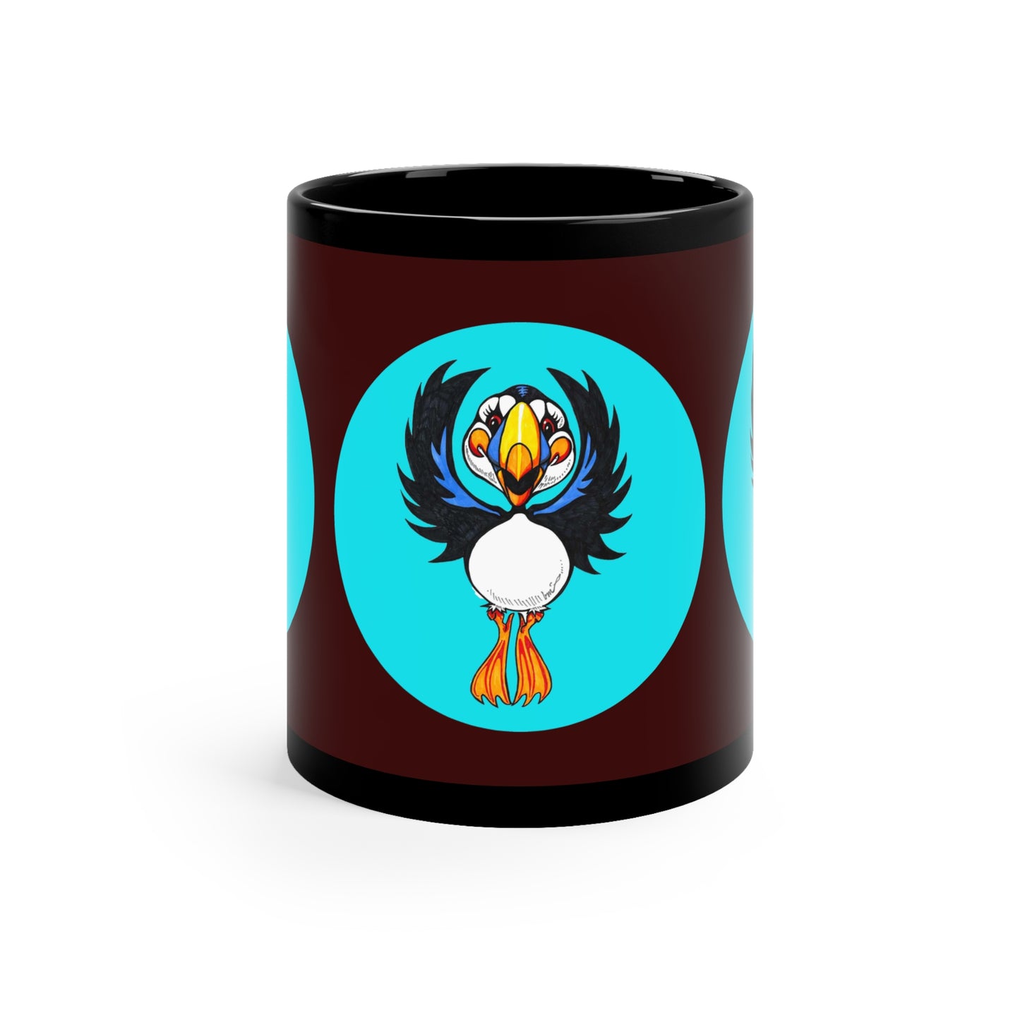 Alaska Wildflower Coffee Mug – Fireweed & Green Hummingbird 11oz