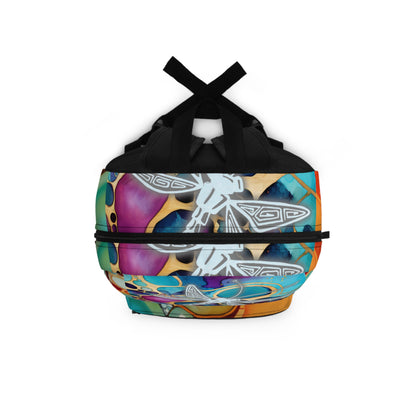 Dragonfly Watercolor Backpack — Colorful Abstract Art Daypack for School & Travel