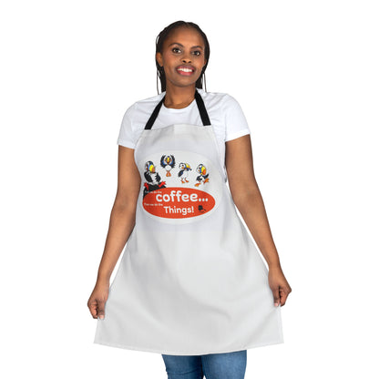Coffee Penguin Apron – Funny "Coffee... Things!" Kitchen Apron for Baristas & Home Cooks