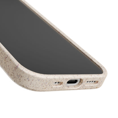 Biodegradable Floral Dragonfly Phone Case – Eco-Friendly Pastel iPhone Cover