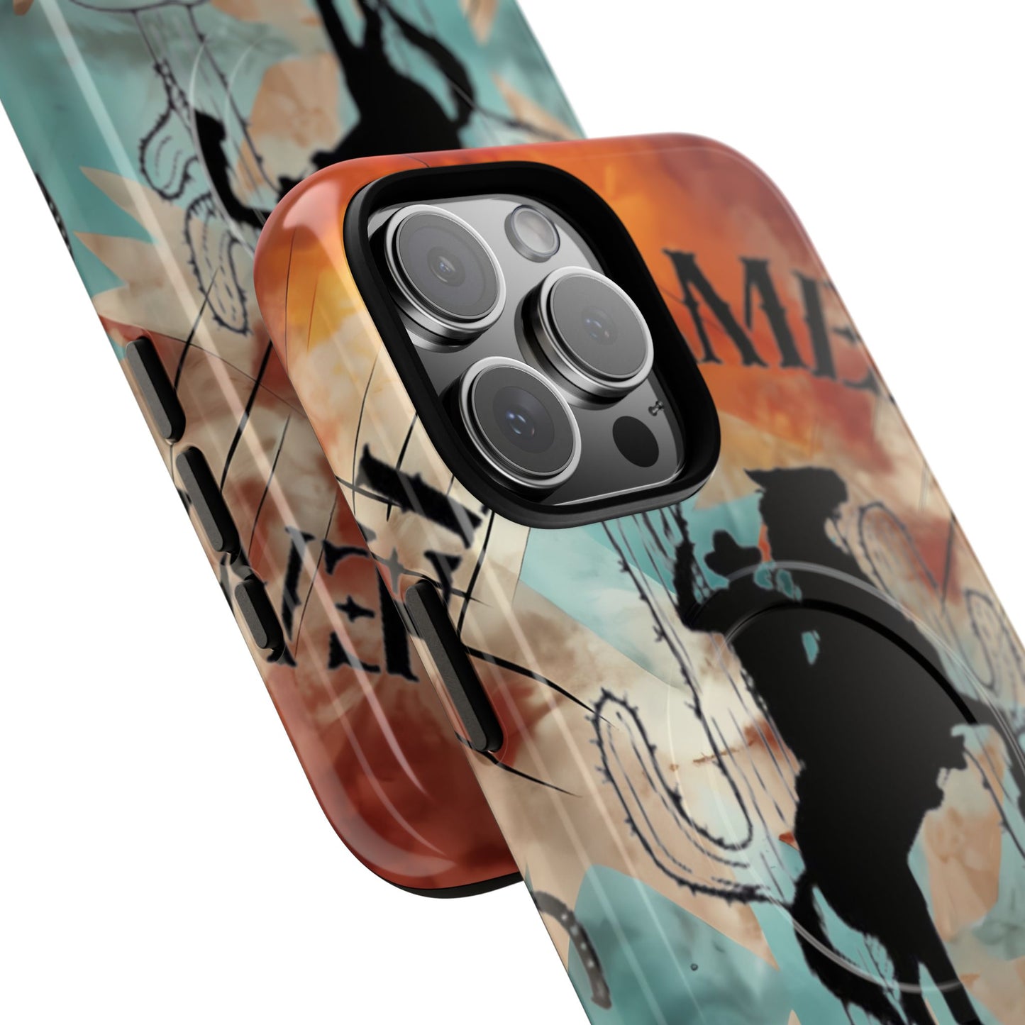 Elopement  Wrangler Tough Magnetic Phone Case — Rodeo Cowboy Silhouette Design