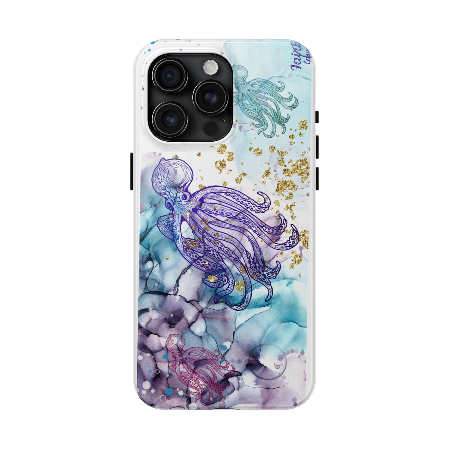 Octopus Art Tough Phone Case — Purple Nautical Sea Creature Design