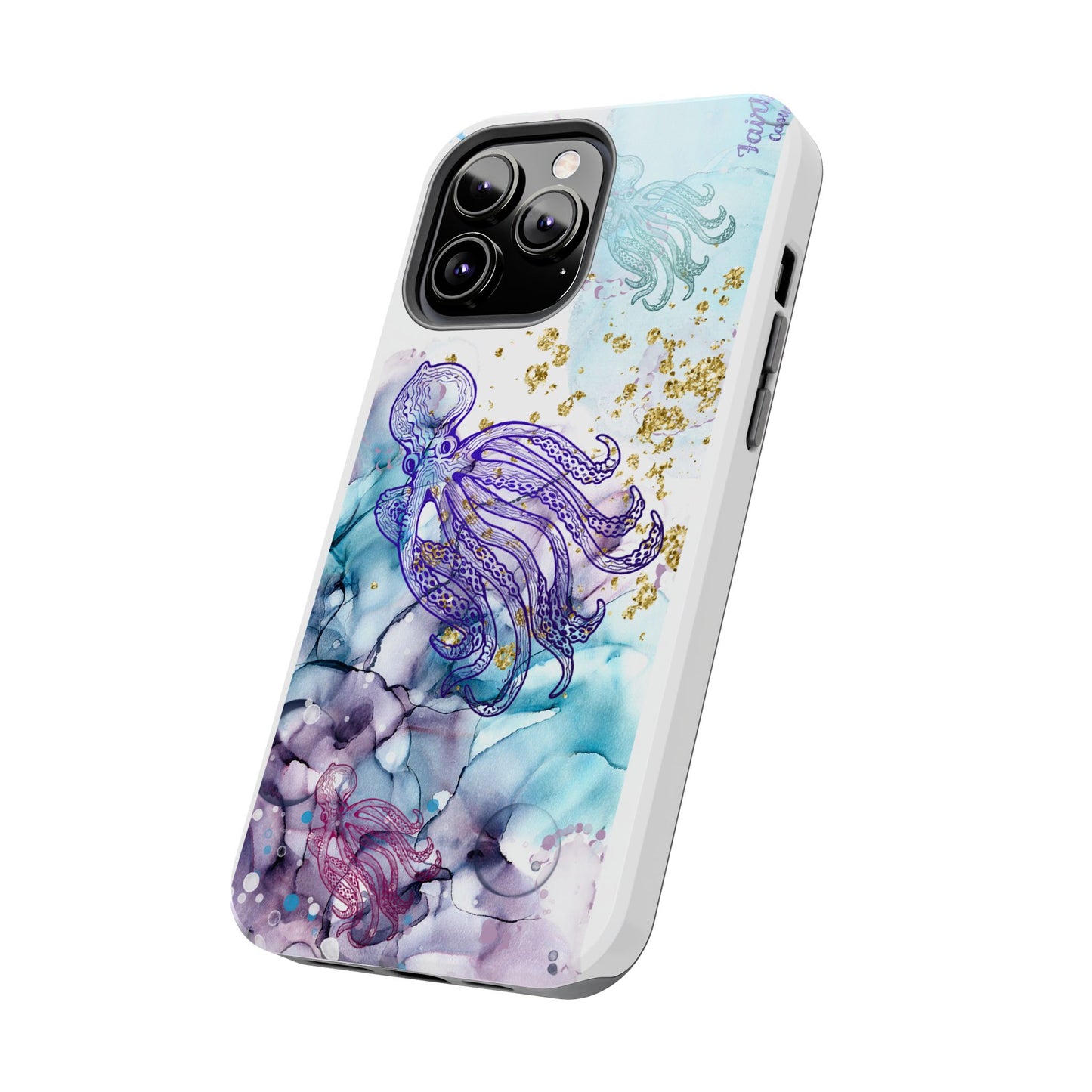Octopus Art Tough Phone Case — Purple Nautical Sea Creature Design