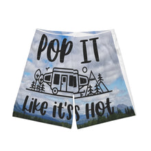 Pop It Like It's Hot Camper Beach Shorts — Men's RV Camping Swim Trunks