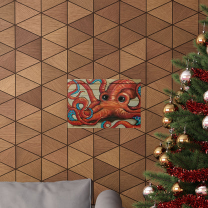 Octopus Wall Art Poster — Matte Horizontal Nautical Print