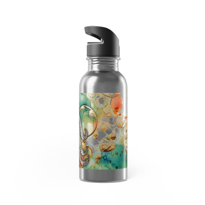 20oz Stainless Steel Water Bottle — Octopus Ocean Art with Straw Lid