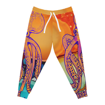 Octopus Sunset Joggers — Vibrant All-Over-Print Athletic Pants
