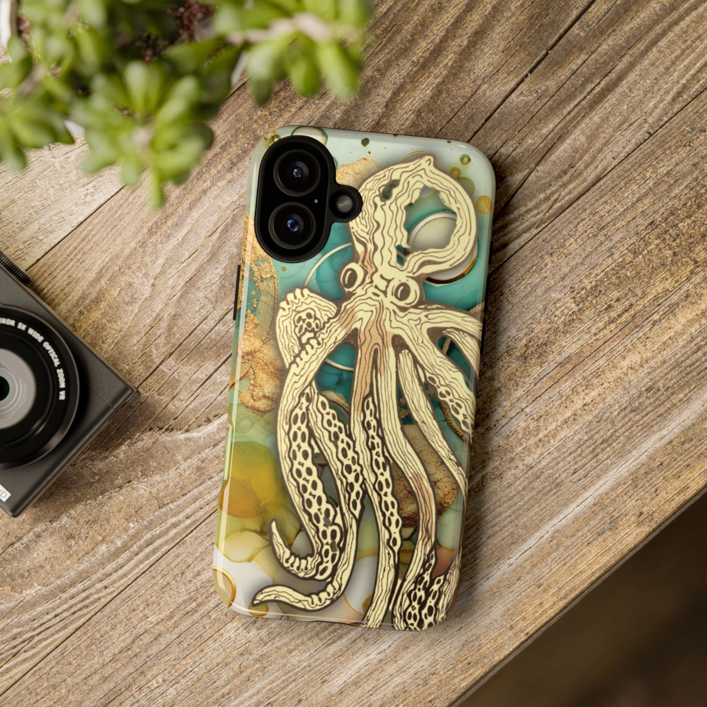 Octopus Art Phone Case – Nautical Oceanic Protective iPhone Cover