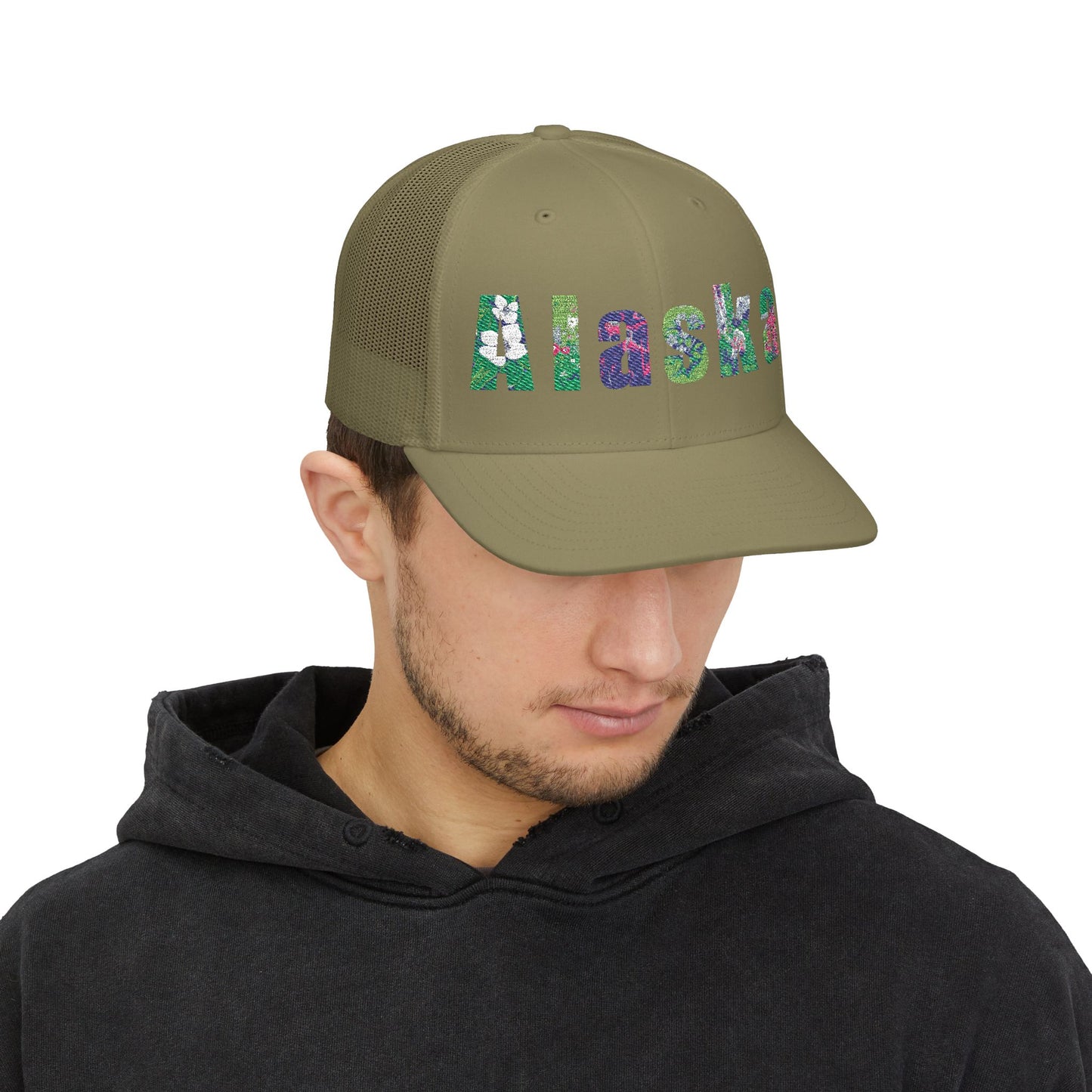 Alaska Floral Snapback Trucker Cap