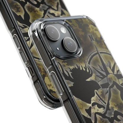 Camo Outdoors Phone Case — Compass & Wildlife Clear Magnetic Impact Case