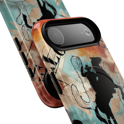 Elopement  Wrangler Tough Magnetic Phone Case — Rodeo Cowboy Silhouette Design