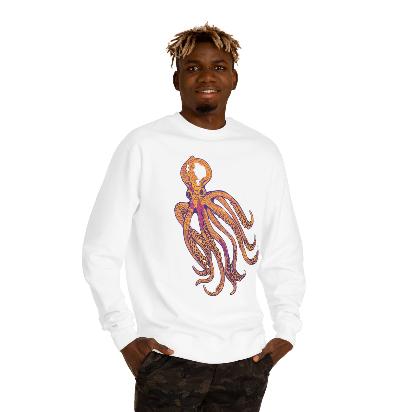 Octopus Graphic Sweatshirt — Vintage Marine Illustration Crewneck