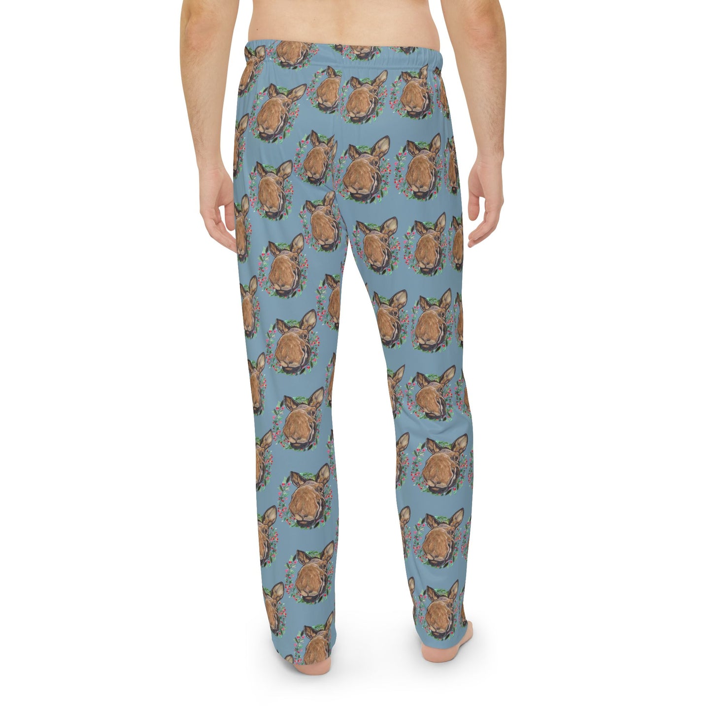 Men's Pajama Pants — Merry Moosemas   All-Over Print Sleep Lounge Pants