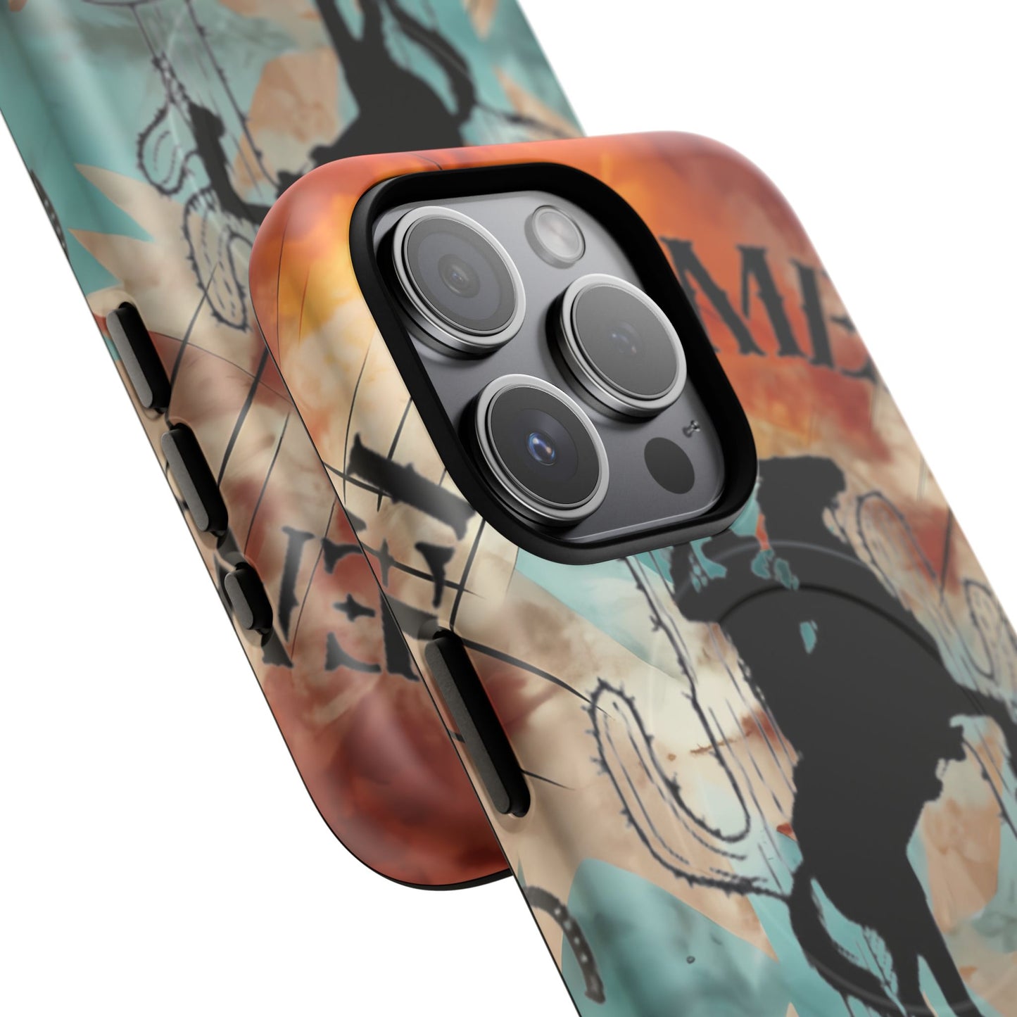 Elopement  Wrangler Tough Magnetic Phone Case — Rodeo Cowboy Silhouette Design