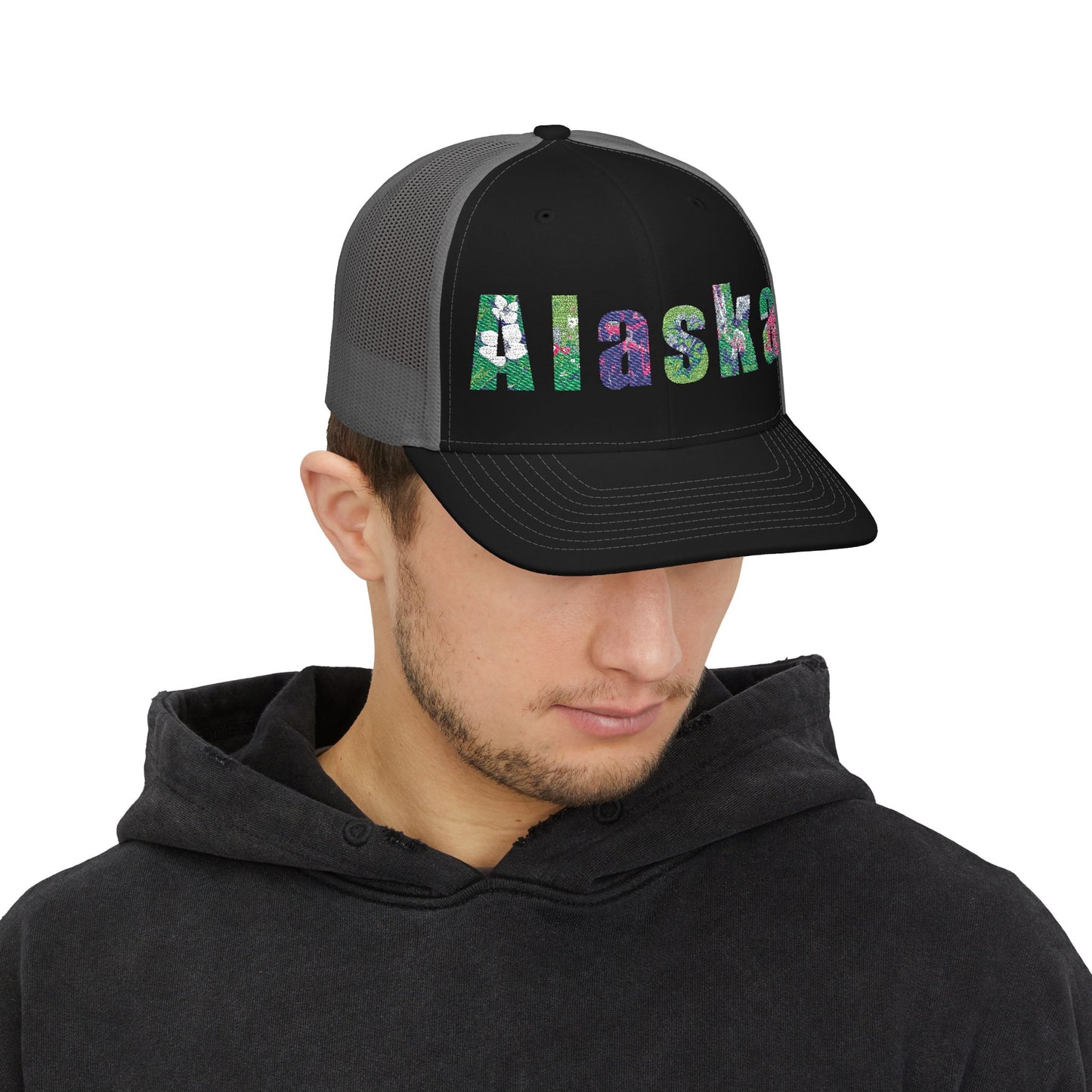 Alaska Floral Snapback Trucker Cap