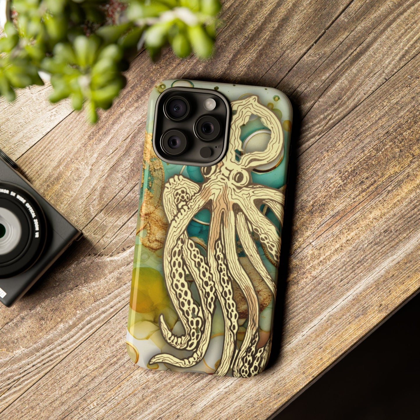 Octopus Art Phone Case – Nautical Oceanic Protective iPhone Cover