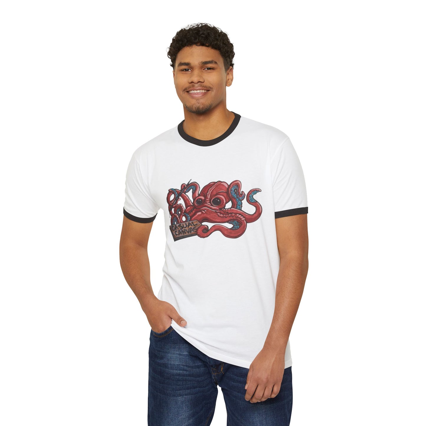 Surreal Oceanic Skull Ringer Tee