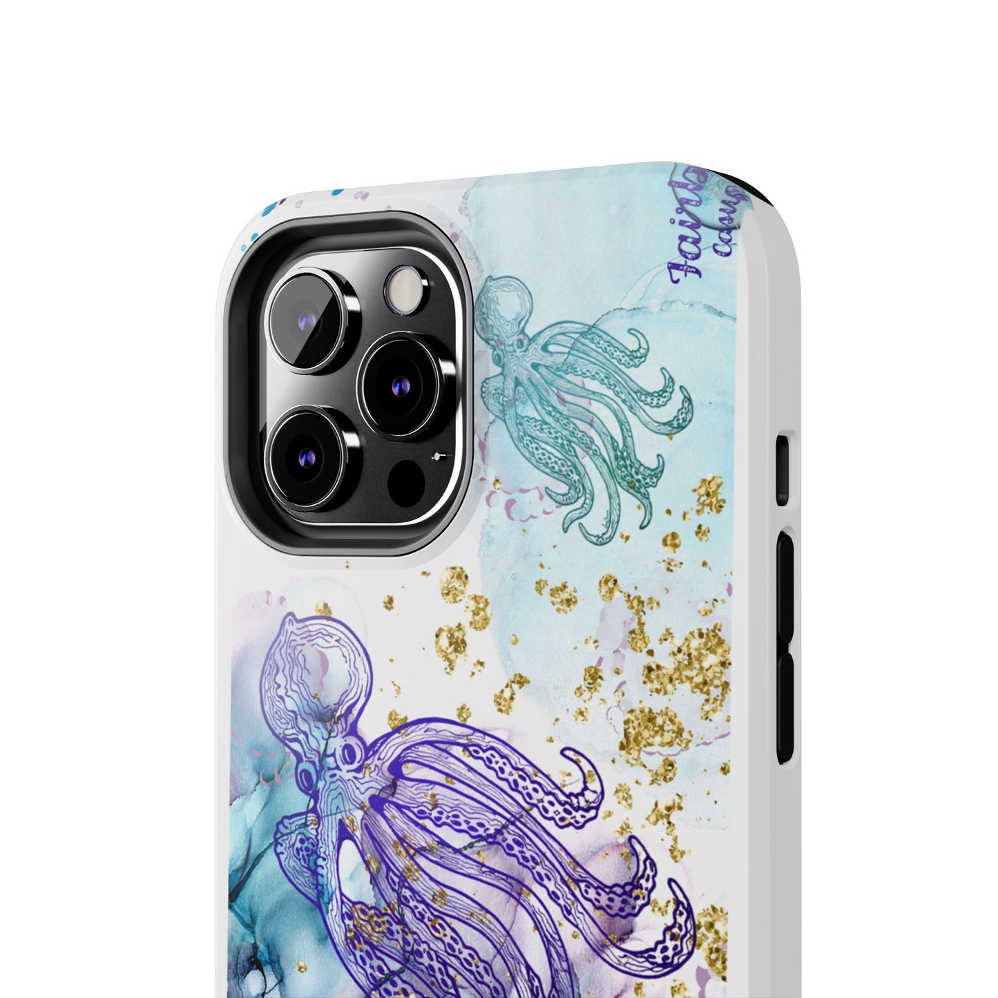 Octopus Art Tough Phone Case — Purple Nautical Sea Creature Design