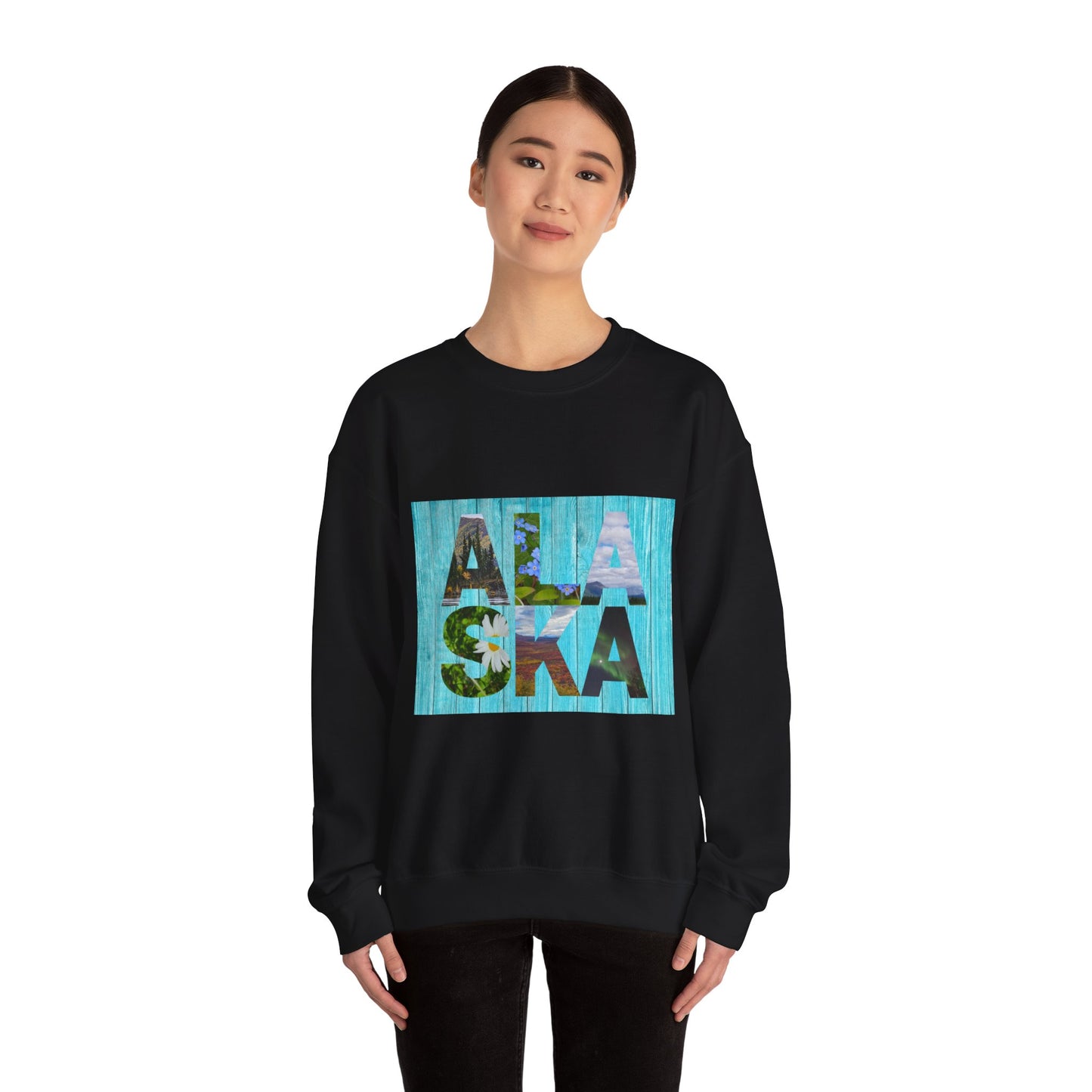 Alaska Crewneck Sweatshirt — Retro 'Alaska' Graphic Pullover