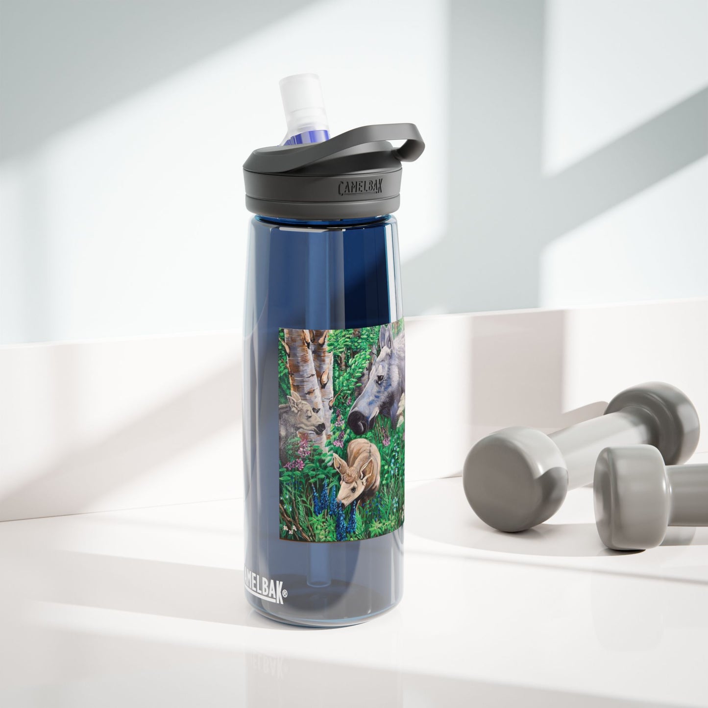 Mama moose & calves Forest Water Bottle — CamelBak Eddy® 20/25oz