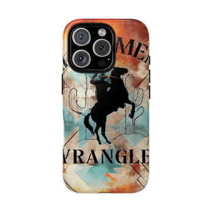 Elopement  Wrangler Tough Magnetic Phone Case — Rodeo Cowboy Silhouette Design